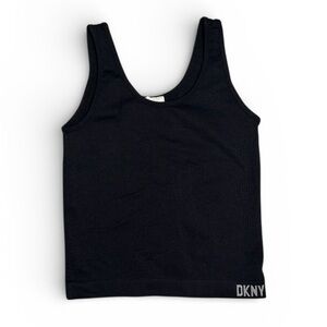 DKNY Black Ribbed Tank Top size L